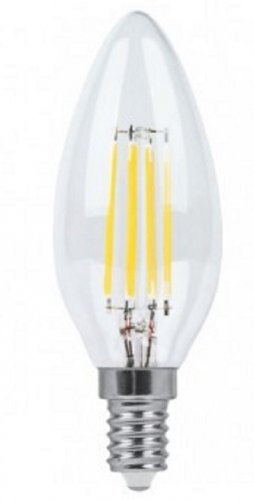 Лампа светодиодная филамент диммируемая Feron LB-166 Свеча E14 220В 7Вт 4000К картинка 